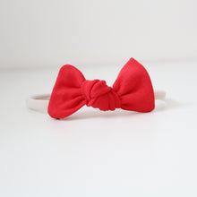Load image into Gallery viewer, Red knot jersey bows