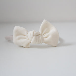 Cream knot jersey bows