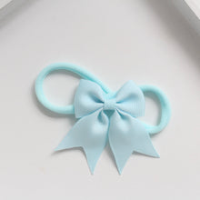 Load image into Gallery viewer, Personalised short tail pinch ribbon bow headbands 28 colours