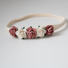 Load image into Gallery viewer, Delicate dusky pink & cream daisy flowers - Clip or headband