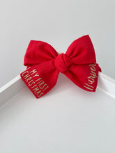 Load image into Gallery viewer, My first Christmas personalised Bow
