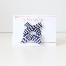 Load image into Gallery viewer, School gingham hand tied bows (9 Colours)