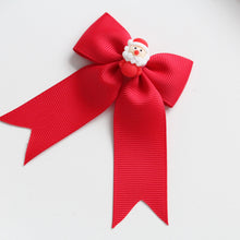 Load image into Gallery viewer, Santa ribbon bow