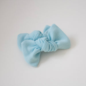 Baby blue knot jersey bows
