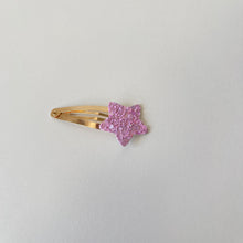 Load image into Gallery viewer, My first glitter star snappy clips (25 Colours)