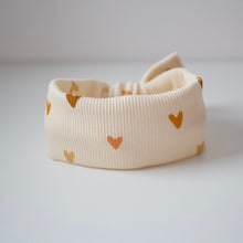 Load image into Gallery viewer, Neutral heart headwrap - NEW COLOUR