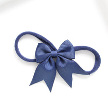 Load image into Gallery viewer, Personalised short tail pinch ribbon bow headbands 28 colours