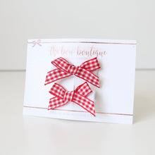 Load image into Gallery viewer, School gingham hand tied bows (9 Colours)