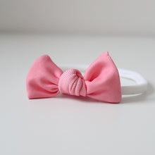 Load image into Gallery viewer, Beach pink knot jersey bows - Swim wear material
