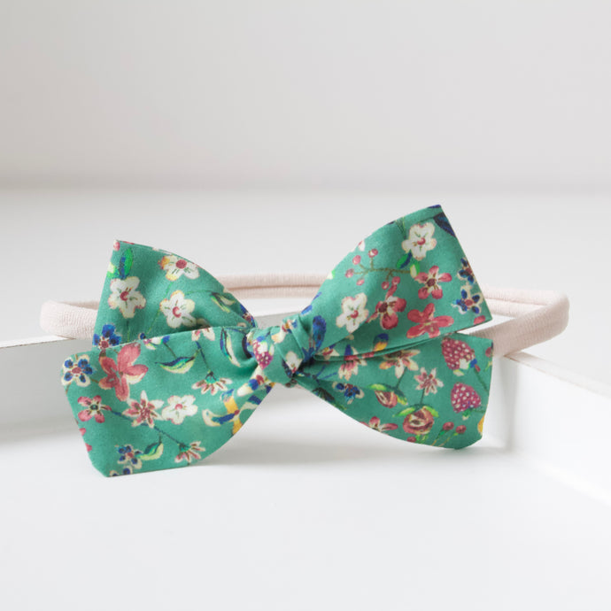 Green floral bows