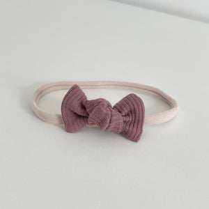 Petite jersey ribbed knot bows - (20 Colours)