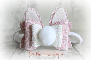 Bunny bows with tail (4 Colours) - Easter