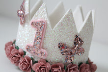 Load image into Gallery viewer, Butterfly birthday crown headband