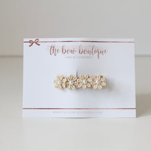 Load image into Gallery viewer, Delicate soft beige daisy & pearl  flowers - Clip or headband