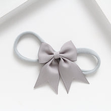 Load image into Gallery viewer, Personalised short tail pinch ribbon bow headbands 28 colours