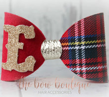Load image into Gallery viewer, Personalised tartan bow clip