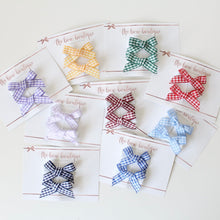 Load image into Gallery viewer, School gingham hand tied bows (9 Colours)