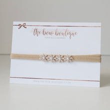 Load image into Gallery viewer, Delicate soft  light dusky pink daisy & pearl  flowers - Clip or headband