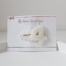 Load image into Gallery viewer, Birthday snappy clip - White sparkle