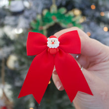 Load image into Gallery viewer, Santa ribbon bow