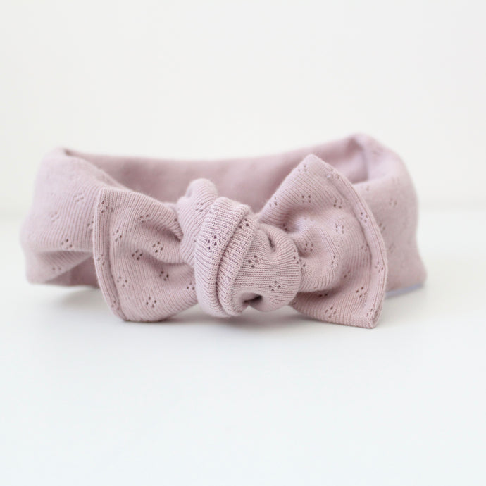 Old pink pointelle headwrap