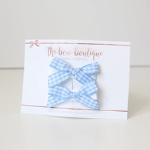 Load image into Gallery viewer, School gingham hand tied bows (9 Colours)