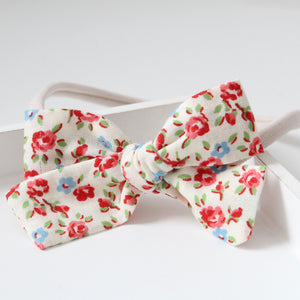 Cream floral bows