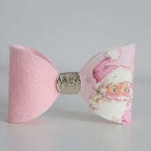 Load image into Gallery viewer, Pink Santa claus bows
