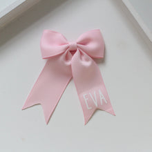 Load image into Gallery viewer, Personalised tail pinch ribbon bows 33 colours