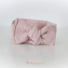 Load image into Gallery viewer, Nude pink pointelle headwrap