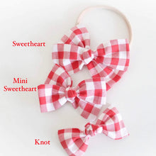 Load image into Gallery viewer, Red checked bows