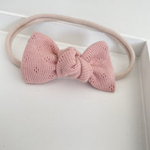 Load image into Gallery viewer, Soft pointelle Bows - 2 colours options