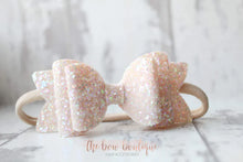 Load image into Gallery viewer, Chunky double glitter bows (25 Colours)