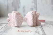 Load image into Gallery viewer, Chunky double glitter bows (25 Colours)
