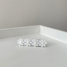 Load image into Gallery viewer, White delicate daisy flowers - Clip or headband.