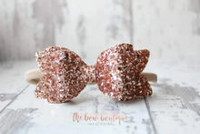 Load image into Gallery viewer, Chunky double glitter bows (25 Colours)