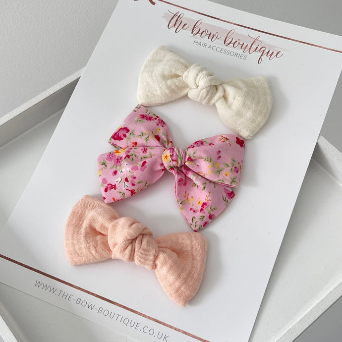Wildflower neutral bow sets