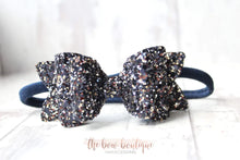 Load image into Gallery viewer, Chunky double glitter bows (25 Colours)