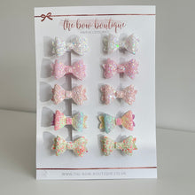 Load image into Gallery viewer, Mini baby glitter pigtail set | clip or bobble