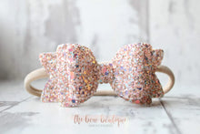 Load image into Gallery viewer, Chunky double glitter bows (25 Colours)