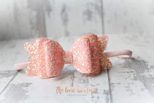 Load image into Gallery viewer, Chunky double glitter bows (25 Colours)