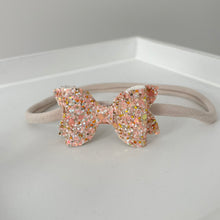 Load image into Gallery viewer, Mini deluxe glitter bows (25 Colours)