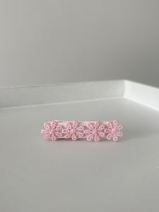 Delicate full pink daisy flowers - Clip or headband