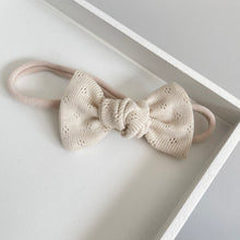 Load image into Gallery viewer, Soft pointelle Bows - 2 colours options