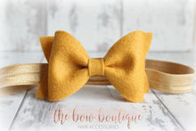 Load image into Gallery viewer, Large luxury felt bows (25 Colours)