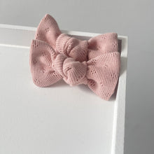 Load image into Gallery viewer, Soft pointelle Bows - 2 colours options