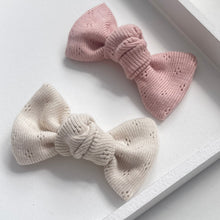 Load image into Gallery viewer, Soft pointelle Bows - 2 colours options