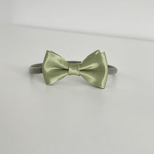 Olive satin bows - Occasion
