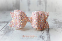 Load image into Gallery viewer, Chunky double glitter bows (25 Colours)