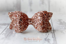 Load image into Gallery viewer, Chunky double glitter bows (25 Colours)